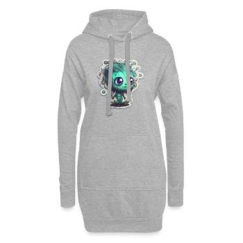 Monsterchen - Hoodie-Kleid - Grau meliert - Vorne