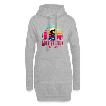 Mont Ventoux : un défi épique à vélo - Sweat-shirt à capuche long Femme - gris chiné - Devant