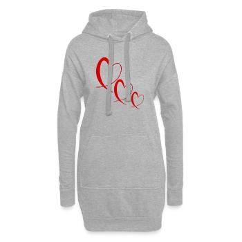 VALENTINSTAG. Junggesellinnenabschied. ICH LIEBE DICH. ICH LIEBE DICH. LIEBE - Hoodie-Kleid - Grau meliert - Vorne