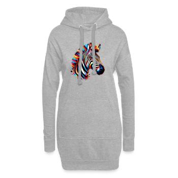 Zebra - Hoodie-Kleid - Grau meliert - Vorne