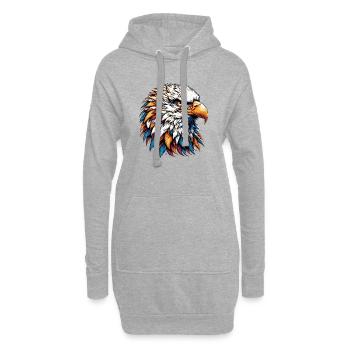 Aigle - Sweat-shirt à capuche long Femme - gris chiné - Devant