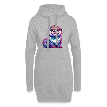 Otter - Hoodie-Kleid - Grau meliert - Vorne