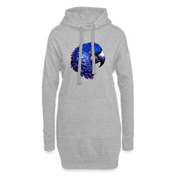 Papagei - Hoodie-Kleid - Grau meliert - Vorne