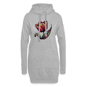 Tulip - Hoodie Dress - heather grey - Front