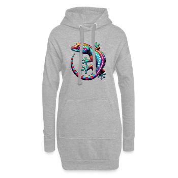 Gecko - Hoodie-Kleid - Grau meliert - Vorne