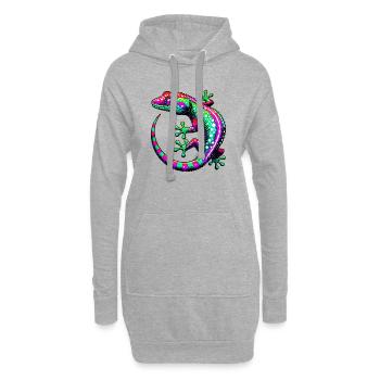 Gecko - Hoodie Dress - heather grey - Front