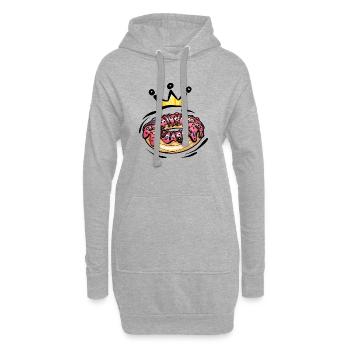 Couronne de beignets Candy Colorful - Sweat-shirt à capuche long Femme - gris chiné - Devant