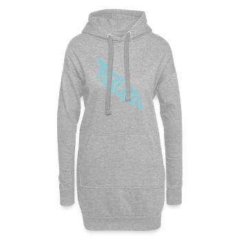 Retro-Karte von Aruba - Hoodie-Kleid - Grau meliert - Vorne