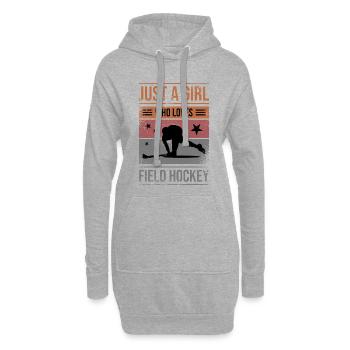 Feldhockey T-Shirt Design für Girls - Hoodie-Kleid - Grau meliert - Vorne