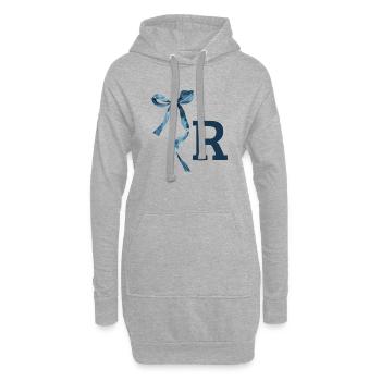 Monogramm r Geschenkidee - Hoodie-Kleid - Grau meliert - Vorne