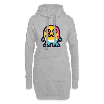 Robbe Zombie Halloween Zombie - Hoodie-Kleid - Grau meliert - Vorne