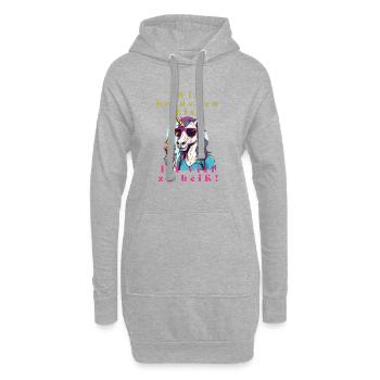 Glace de licorne contre chaleur - Sweat-shirt à capuche long Femme - gris chiné - Devant