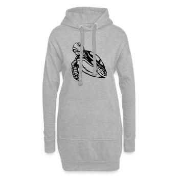 Tortue Tortues - Sweat-shirt à capuche long Femme - gris chiné - Devant