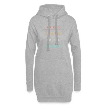 Travailleur social Pédagogue social Travailleur social - Sweat-shirt à capuche long Femme - gris chiné - Devant