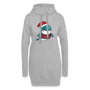 Wal Weihnachten - Hoodie-Kleid - Grau meliert - Vorne