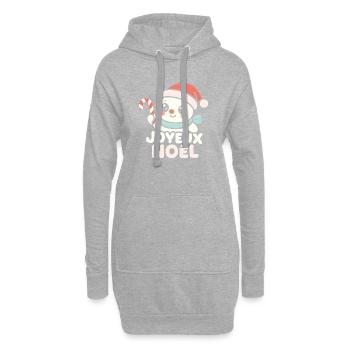 Bonhomme Noel Candy Cane - Sweat-shirt à capuche long Femme - gris chiné - Devant