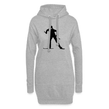 Skilanglauf - Hoodie-Kleid - Grau meliert - Vorne