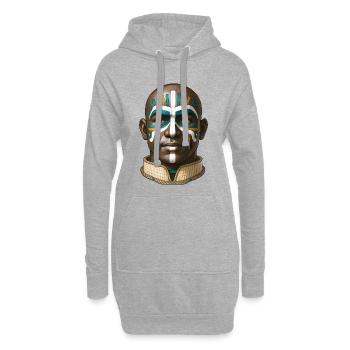 STAMMESMANN – nette Leute - Hoodie-Kleid - Grau meliert - Vorne