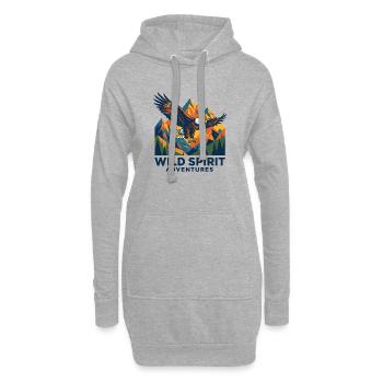Wild Spirit – Eagle Adventures - Hoodie-Kleid - Grau meliert - Vorne