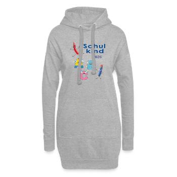  ABC  Schuldkind 2026 - Hoodie-Kleid - Grau meliert - Vorne