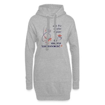 Tu es mon rayon de soleil - Sweat-shirt à capuche long Femme - gris chiné - Devant