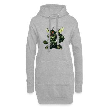 Bodybuilder /  Kraftmonster - Hoodie-Kleid - Grau meliert - Vorne