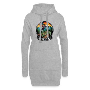 Freeride Legenden Mountainbike Enduro MTB Motiv - Hoodie-Kleid - Grau meliert - Vorne