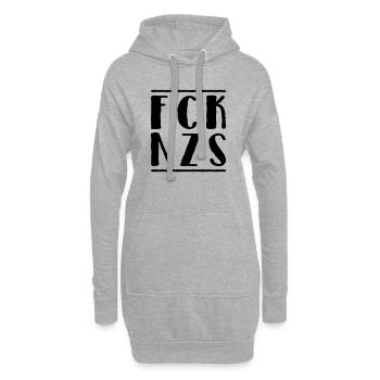 Fck Nzs - Hoodie-Kleid - Grau meliert - Vorne