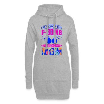 Ich bin so ein lustiges Mama-Geschenk, das die Mutter fimpfen lässt - Hoodie-Kleid - Grau meliert - Vorne