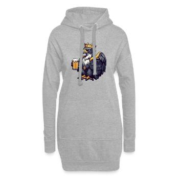 Harpyie Vogel Bier König - Hoodie-Kleid - Grau meliert - Vorne