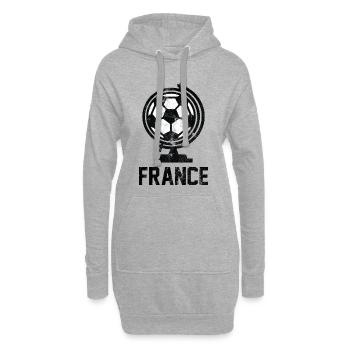France Fussball  - Hoodie-Kleid - Grau meliert - Vorne