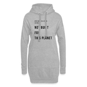 NICHT FÜR DIESEN PLANETEN GEBAUT - Hoodie-Kleid - Grau meliert - Vorne