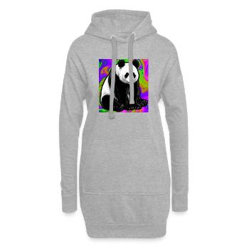 Panda - Hoodie-Kleid - Grau meliert - Vorne