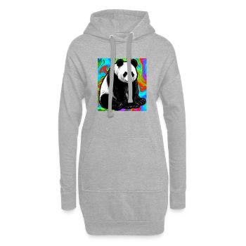 Panda - Hoodie-Kleid - Grau meliert - Vorne