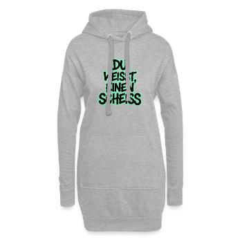 Du weißt, einen Scheiß Graffiti - Hoodie-Kleid - Grau meliert - Vorne