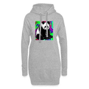 Panda - Hoodie-Kleid - Grau meliert - Vorne