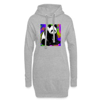Panda - Hoodie-Kleid - Grau meliert - Vorne