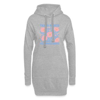 Pride Month LGBT – Trans-Rechte sind Menschenrechte - Hoodie-Kleid - Grau meliert - Vorne