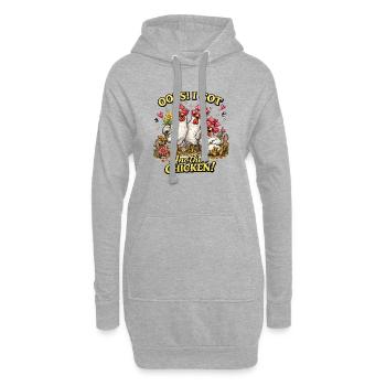 Oups, j’ai un autre poulet - Fan de poulets mignons poulets - Sweat-shirt à capuche long Femme - gris chiné - Devant