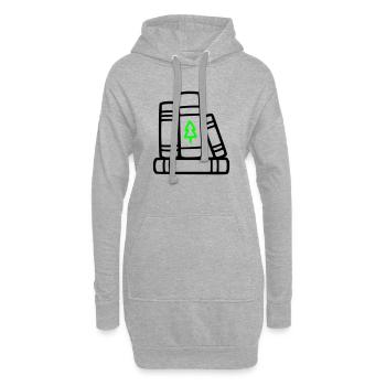 Bücherstapel Baum Natur Lesen Buchclub Wald - Hoodie-Kleid - Grau meliert - Vorne