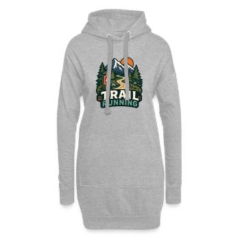 Trail running - Sweat-shirt à capuche long Femme - gris chiné - Devant