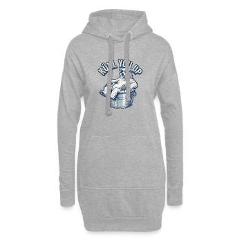 Cooler Eisbär Kühlt - Hoodie-Kleid - Grau meliert - Vorne