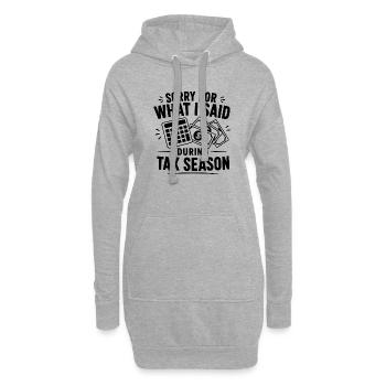 Don d’expert-comptable fiscal pour un professionnel CPA - Sweat-shirt à capuche long Femme - gris chiné - Devant