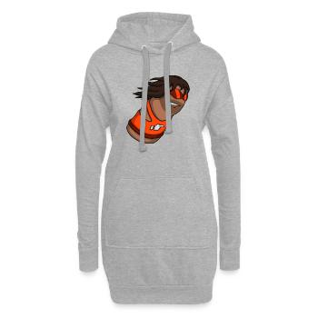 Slam – Cartoon Thumb Character - Hoodie-Kleid - Grau meliert - Vorne