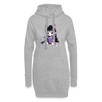 Reader Chat - Hoodie Dress - heather grey - Front