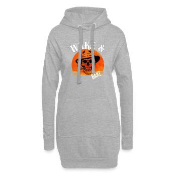Skull Sunset Tobacco - Hoodie-Kleid - Grau meliert - Vorne