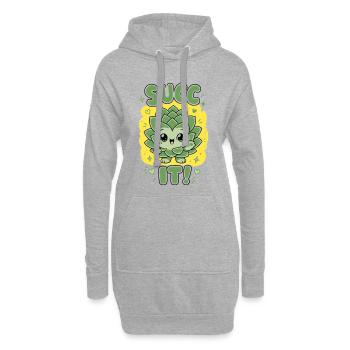Jardinage urbain Succ It Plantes biologiques - Sweat-shirt à capuche long Femme - gris chiné - Devant