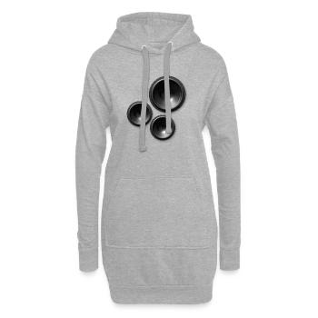 haut-parleurs haut-parleurs - Sweat-shirt à capuche long Femme - gris chiné - Devant