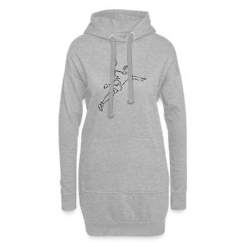 Handball - Hoodie-Kleid - Grau meliert - Vorne