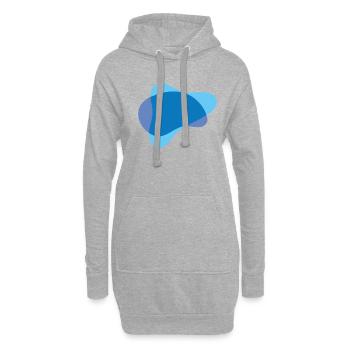 Farbkleckse Kleckse Farbspritzer Maler Geschenk - Hoodie-Kleid - Grau meliert - Vorne